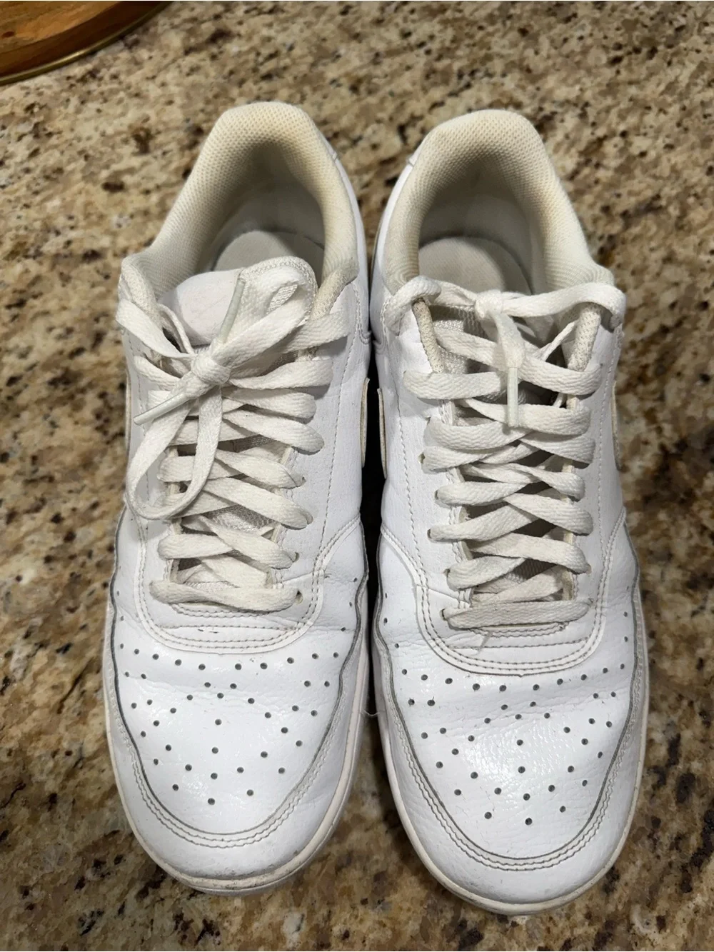 Nike White Low-Top Leather Sneakers — Clean Court Style